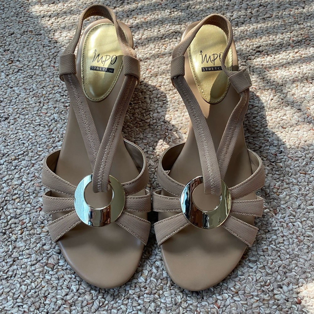 Gold Impo Wedge Heels